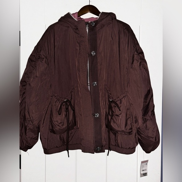 We The Free Lillian Quilted Classic Bomber Jacket Sporty Oversize Puffy XL NEW